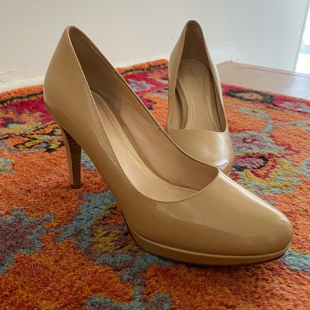 Cole Haan Nike Air Patent Nude Pumps